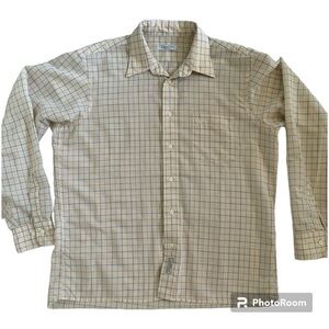 Christian Dior Vintage Beige Casual Button Down Long Sleeve Shirt
